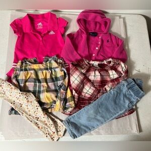 Girls Lot Sz 12/18M Lot‎ Of 6 Mixed Brands Casual Everyday Clothes